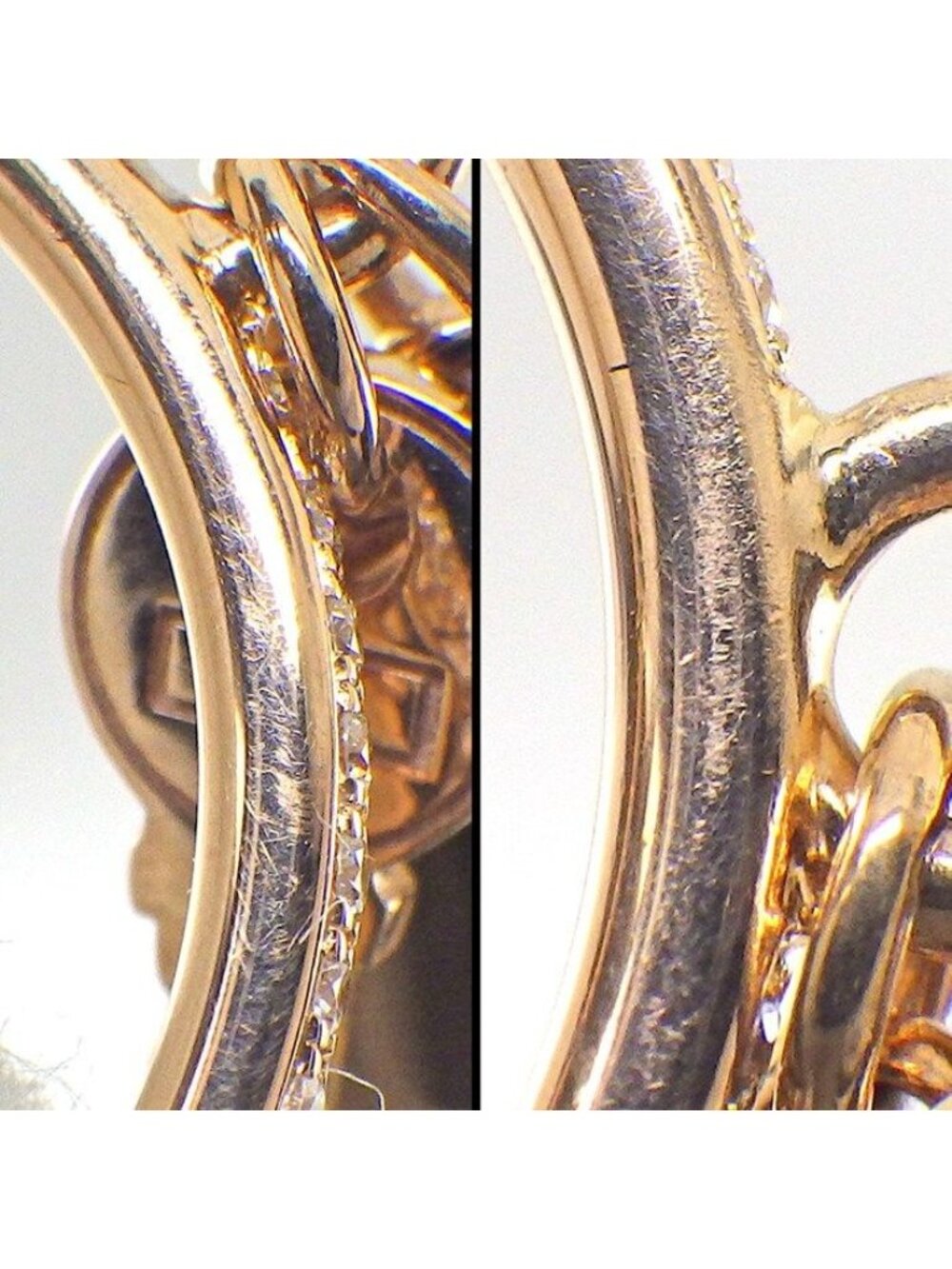 Hermes Ring Kelly Clochette PM Key Lock Points Half Circle Diamond Total 18k - Picture 6 of 8